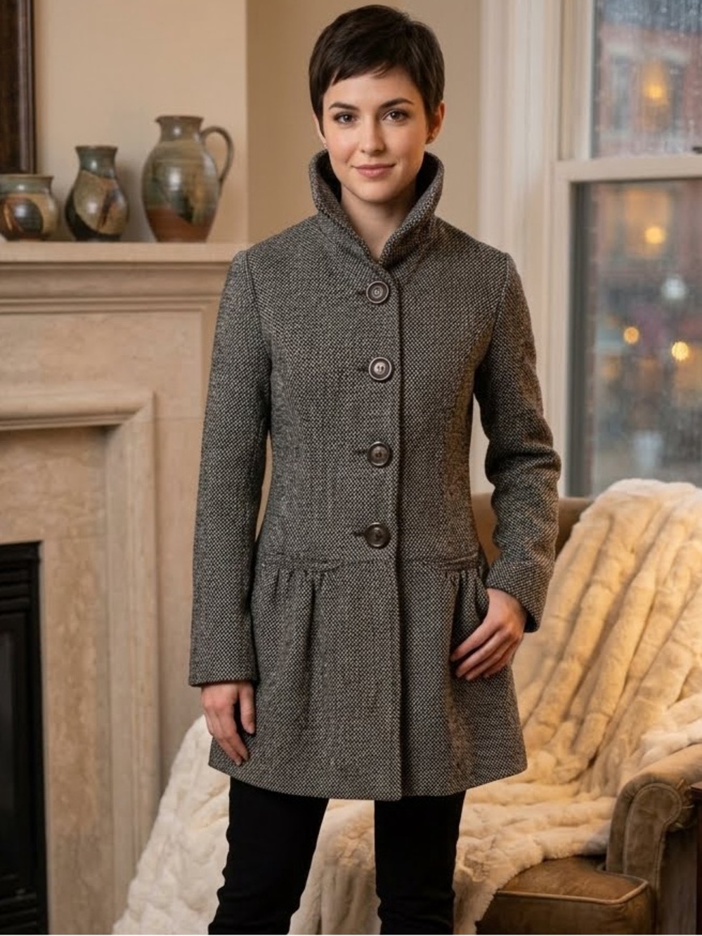 Vintage Roxy Tweed Coastal Jacket